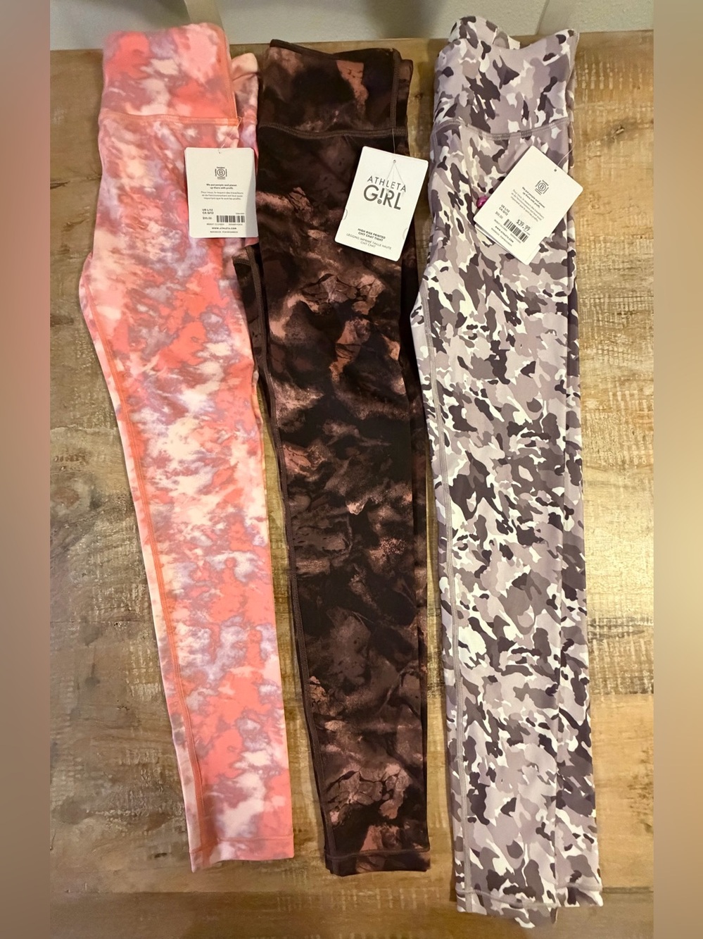 Girls Size 12 Athleta leggings (3) NWT